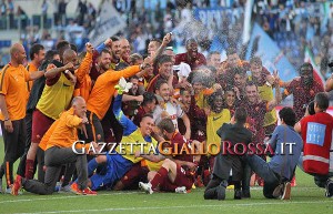 Lazio-Roma festeggiamenti