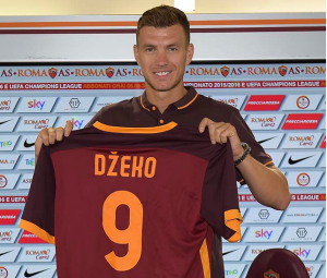 La maglia di Dzeko (foto asroma.it)