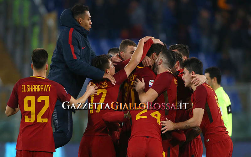 Roma-Cagliari esultanza